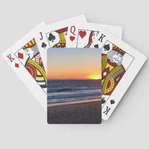 Sunset at Newport Beach, California Playing Cards