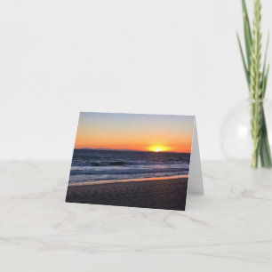 Sunset at Newport Beach, California Thank You Card