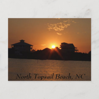 Sunset at North Topsail,  North Topsail Beach, NC Postcard