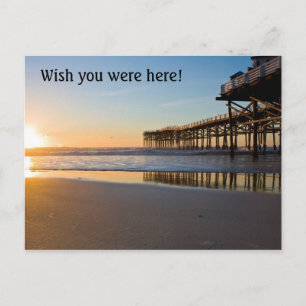 Sunset at Ocean Pier Postcard