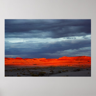 Sunset at Petrified Forest Poster