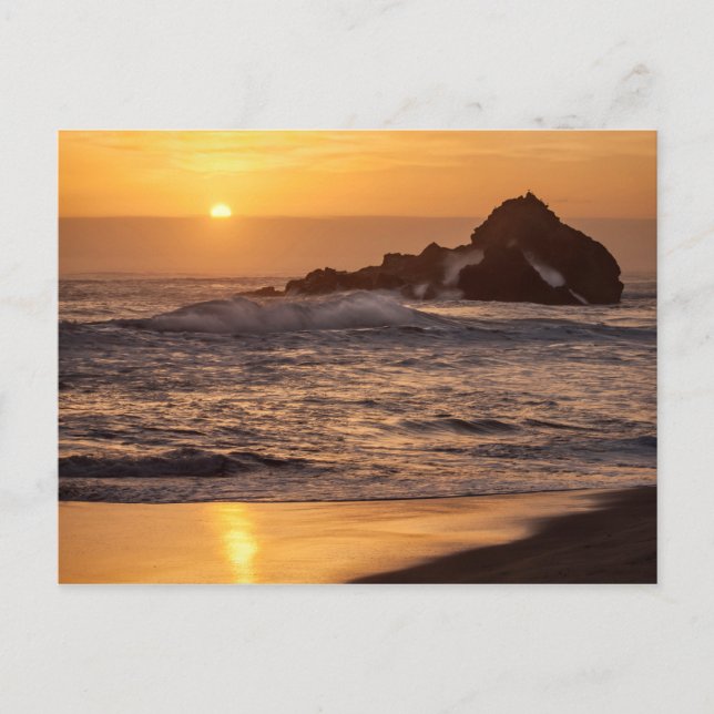 Sunset At Pfeiffer Beach Postcard (Front)