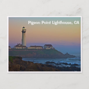 Sunset at Pigeon Point Lighthouse California Postcard