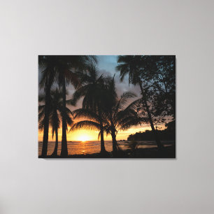 Sunset at Playa Castillo, Costa Rica Canvas Print
