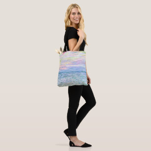 Sunset at Pourville by Claude Monet, Tote Bag