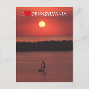 Sunset at Presque Isle Postcard