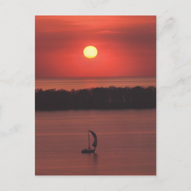 Sunset at Presque Isle Postcard (Front)