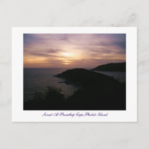 Sunset At Promthep Cape,Phuket Island Postcard