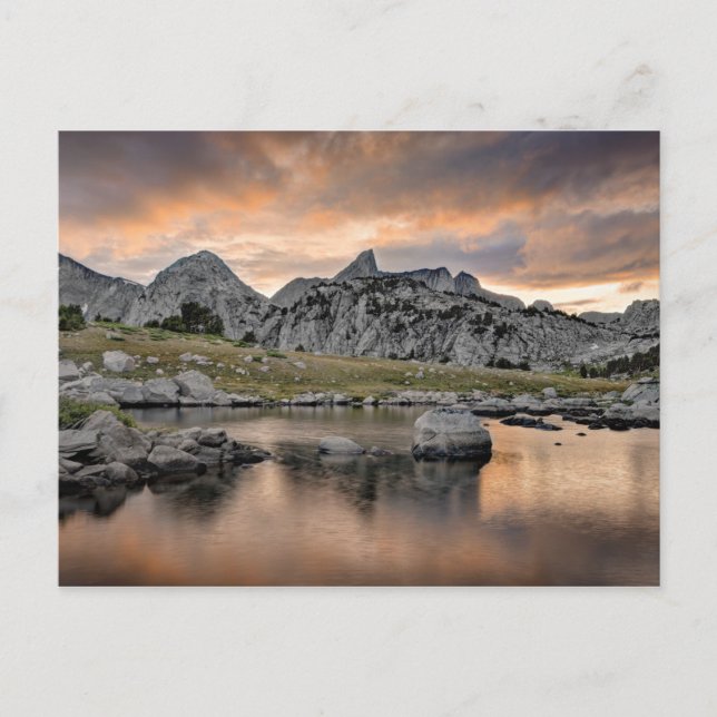 Sunset at Pyramid Lake Postcard (Front)