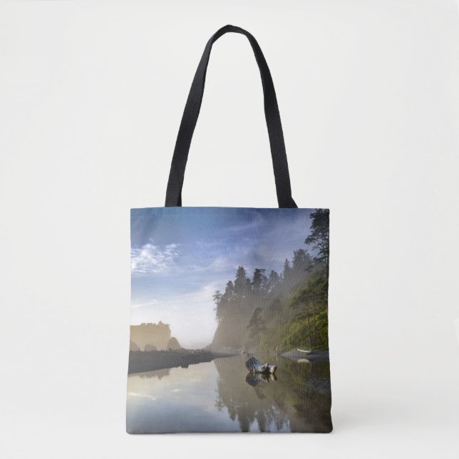Sunset at Ruby Beach, Olympic National Park Tote Bag (Front)