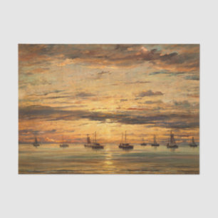 Sunset at Scheveningen by Hendrik Willem Mesdag Tissue Paper