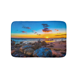 Sunset At Sea Bath Mat