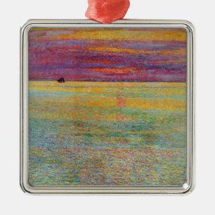 Sunset at Sea (by Childe Hassam) Metal Ornament
