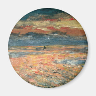 Sunset at Sea by Pierre Renoir, Vintage Fine Art Magnet