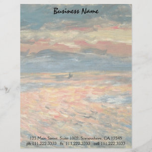 Sunset at Sea by Pierre Renoir, Vintage Fine Art Personalized Letterhead