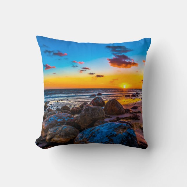 Sunset At Sea Cushion (Front)