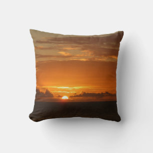 Sunset at Sea I Tropical Colourful Seascape Cushion