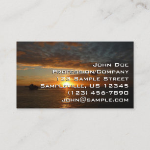 Sunset at Sea II Tropical Seascape Business Card