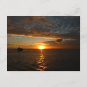 Sunset at Sea II Tropical Seascape Postcard