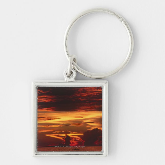 Sunset at sea key ring (Front)