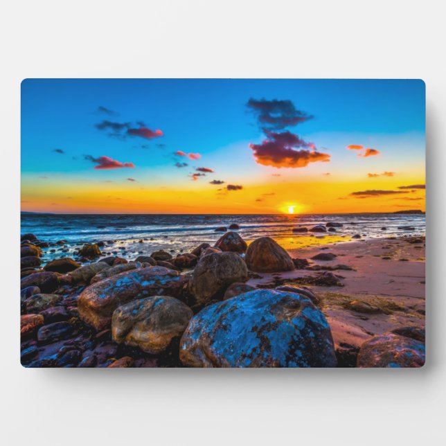 Sunset At Sea Plaque (Front)