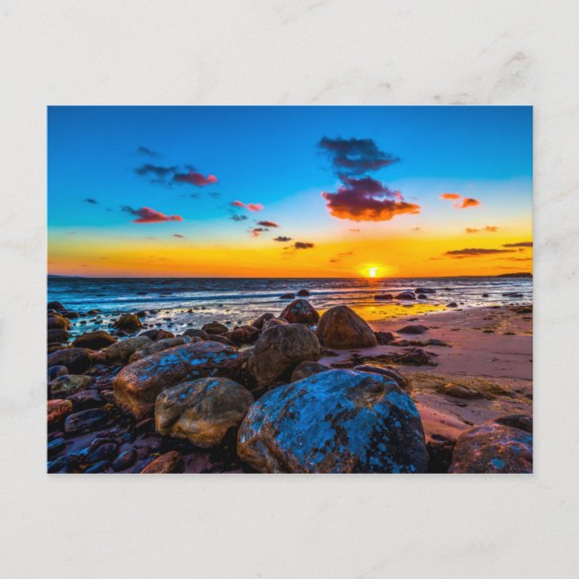 Sunset At Sea Postcard (Front)