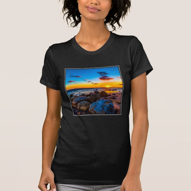 Sunset At Sea T-Shirt (Front)