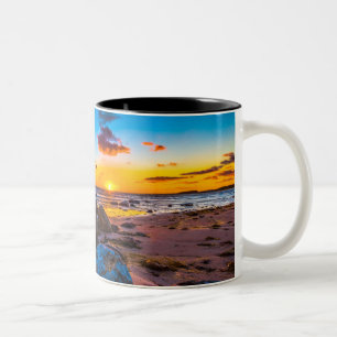 Sunset At Sea Two-Tone Coffee Mug