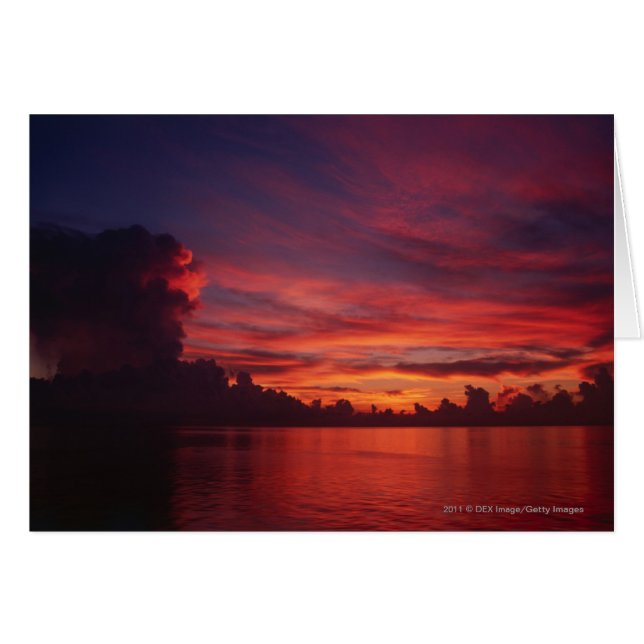 Sunset at sea with dark clouds (Front Horizontal)