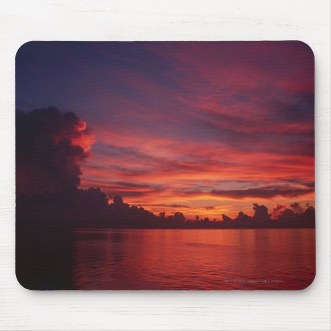 Sunset at sea with dark clouds mouse pad (Front)