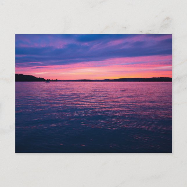 Sunset at Seneca Lake, Ohio Postcard (Front)