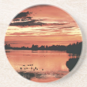 Sunset at Seney National Wildlife Refuge Coaster