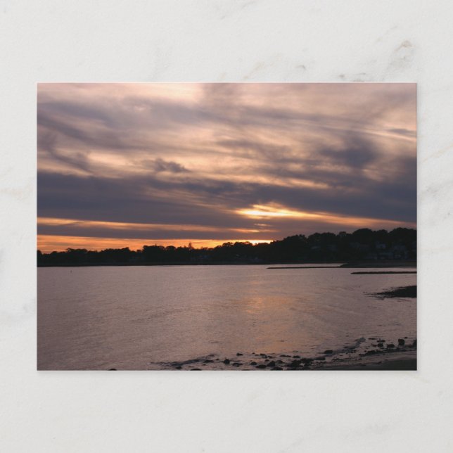 Sunset at Sherwood Island Postcard (Front)