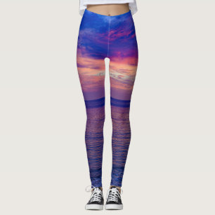 sunset at the beach 2 leggings