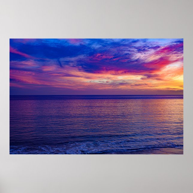 sunset at the beach 2 poster (Front)