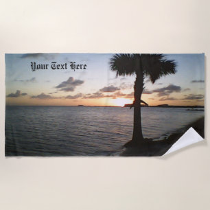 Sunset At The Beach Beach Towel