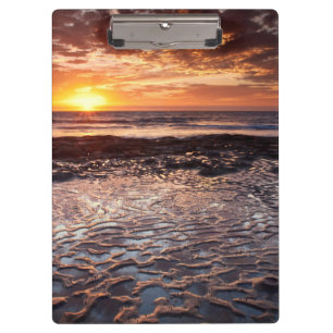 Sunset at the beach, California Clipboard