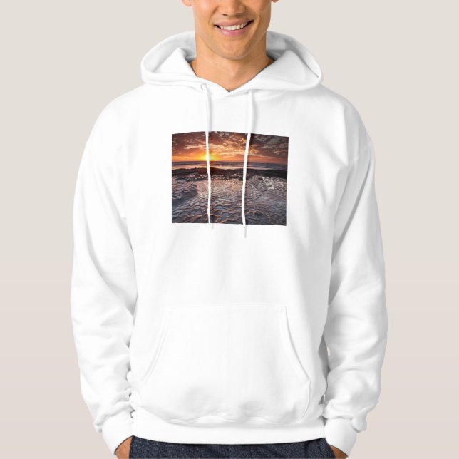 Sunset at the beach, California Hoodie (Front)