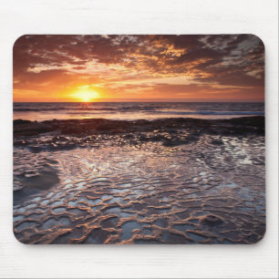 Sunset at the beach, California Mouse Pad