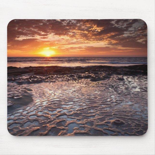 Sunset at the beach, California Mouse Pad (Front)