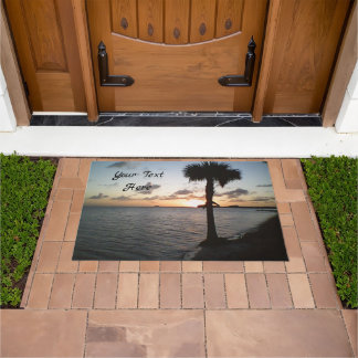 Sunset At The Beach Doormat
