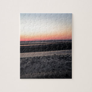 Sunset at the Beach in New Jersey Jigsaw Puzzle