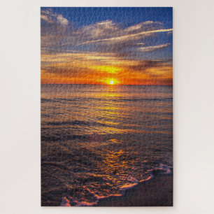 Sunset at the beach jigsaw puzzle