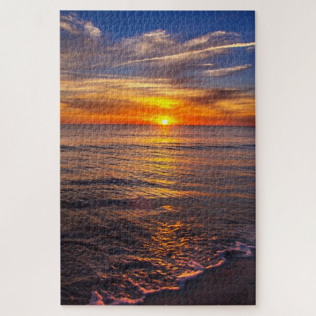 Sunset at the beach jigsaw puzzle (Vertical)