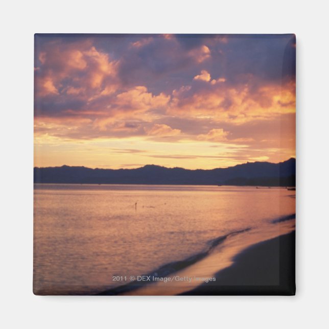 Sunset at the beach magnet (Front)