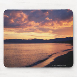 Sunset at the beach mouse pad