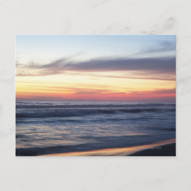Sunset at the beach postcard (Front)
