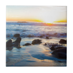 Sunset at the Beach Tile