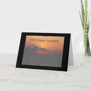 Sunset at the Beach With Deepest Sympathy Card