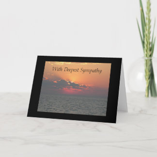 Sunset at the Beach With Deepest Sympathy Card